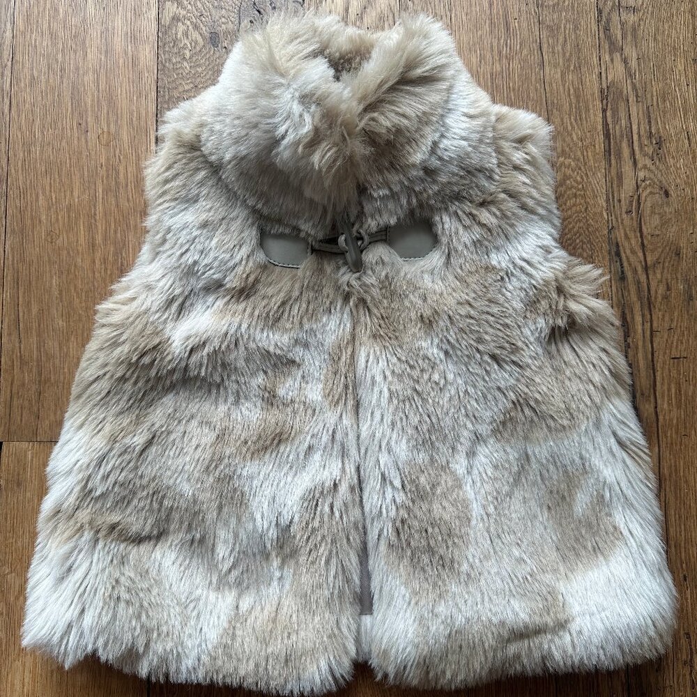 Girls Koala Kids Faux Fur Toggle Vest (18-24 Months)